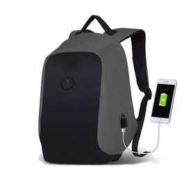 Zoozie Bags Bolsa para Portátil Gris con Puerto USB y Resistente al Agua